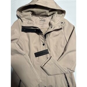 Sebby Collection Women's XS Beige Water Resistant Windproof Hooded Jacket Coat